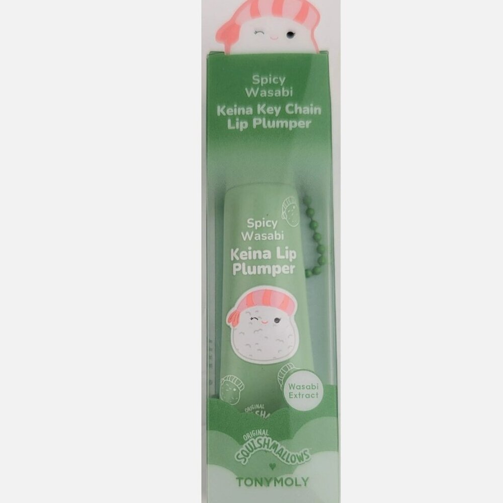 TonyMoly Squishmallows Keina Spicy Wasabi Key Chain Lip Plumper Tony Moly Gloss